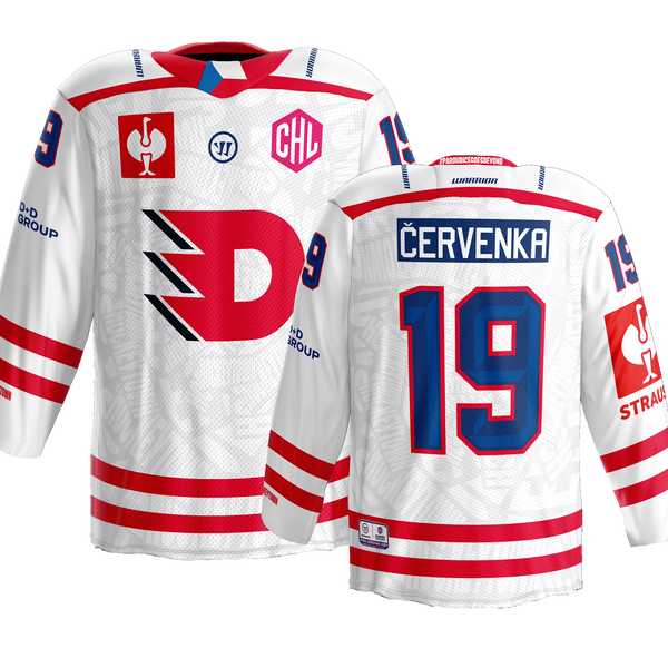 Dynamo Pardubice Away Fantrikot Vorder- und Rückseite