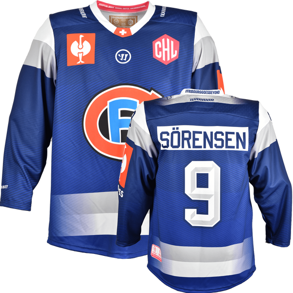 Fribourg-Gottéron CHL Fantrikot 2026/27 Home Fribourg-Gottéron Home Fantrikot Vorder- und Rückseite