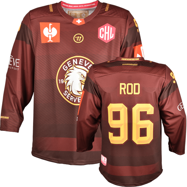 Genève-Servette CHL Fantrikot Home Vorder- und Rückansicht