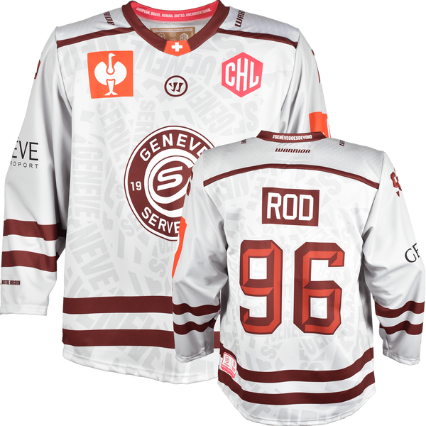 Genève-Servette CHL Fantrikot Away Vorder- und Rückansicht