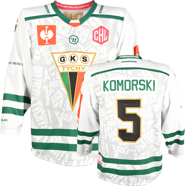 GKS Tychy CHL Fan Jersey 2026/27 Away GKS Tychy CHL away fan jersey front and back view