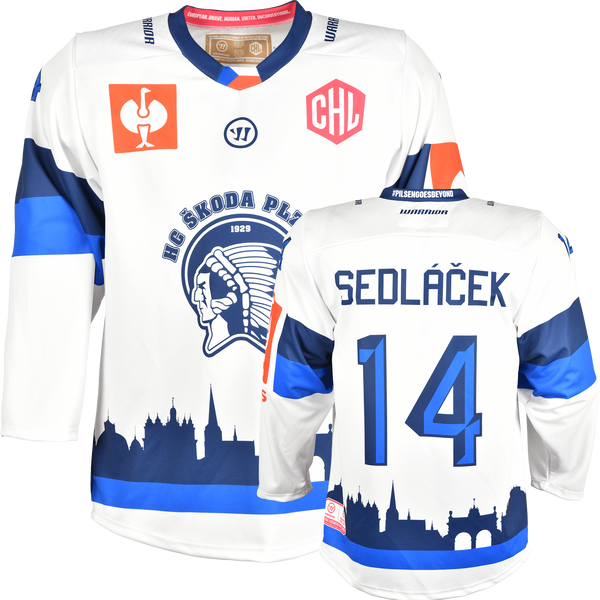 HC Pilsen CHL Fantrikot 2026/27 Home HC Pilsen CHL Fantrikot Home Vorder- und Rückansicht