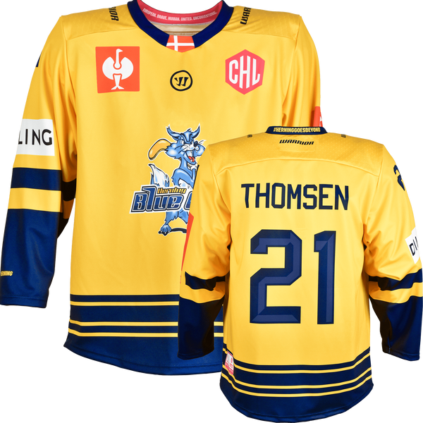 Herning Blue Fox CHL Fantrikot Away Vorder- und Rückansicht