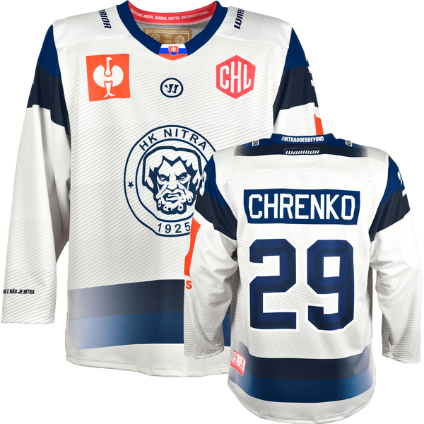 HK Nitra CHL away fan jersey front and back view