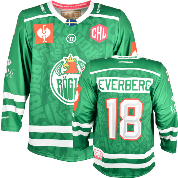 Rögle Ängelholm CHL Fantrikot Home Vorder- und Rückansicht