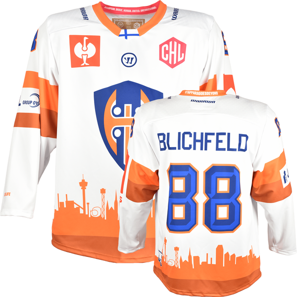 Tappara Tampere CHL Fantrikot 2026/27 Away Tappara Tampere CHL Fantrikot Away Vorder- und Rückansicht