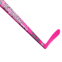 Barbie x CCM JetSpeed FTW Senior 75 Flex – Vorderansicht Barbie x CCM JetSpeed FTW Eishockeyschläger Senior 75 Flex in Pink