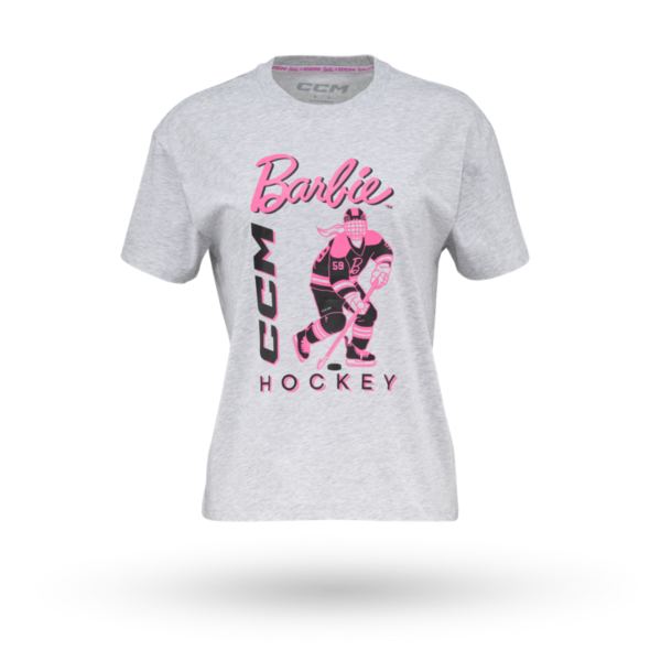 Barbie x CCM T-Shirt Grau Adult – Ansicht 1 Barbie x CCM T-Shirt Grau Adult Produktbild 1