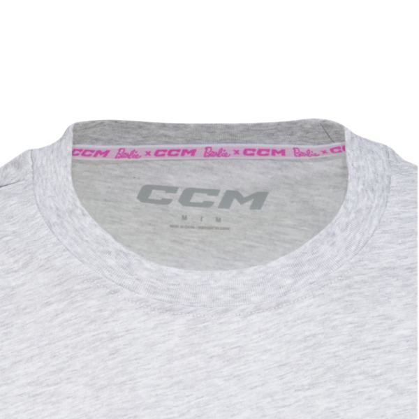 Barbie x CCM T-Shirt Grau Adult – Ansicht 3 Barbie x CCM T-Shirt Grau Adult Produktbild 3