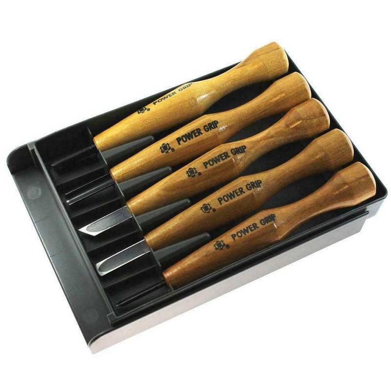 Mikisyo Power Grip Woodcarving 5-Piece Set Gouges & Chisels Wood