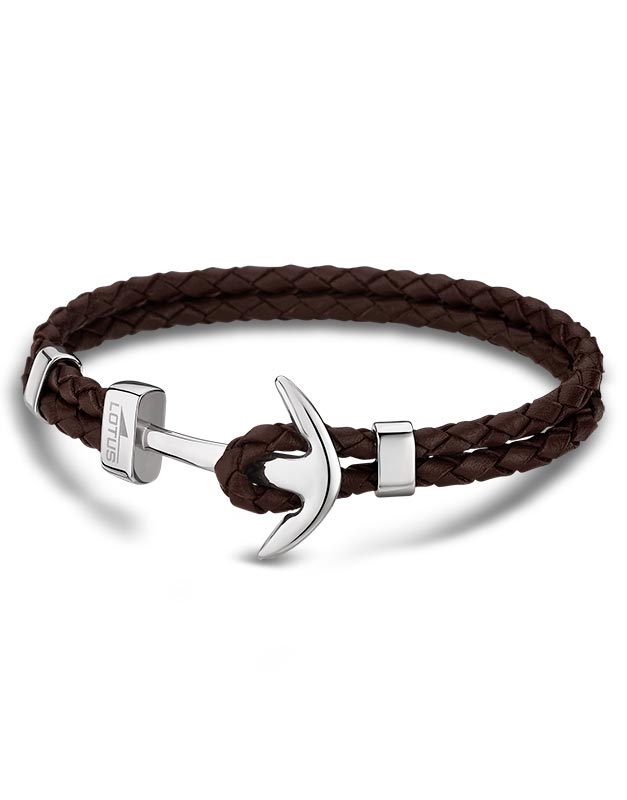 Lotus Style Lederarmband Anker braun LS1832-2/5