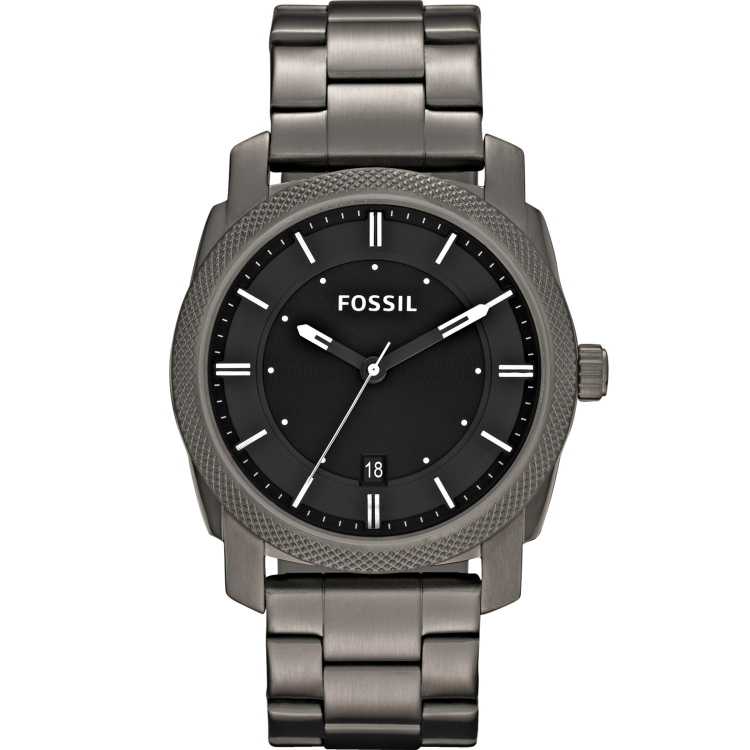 Fossil Montre Machine en acier inoxydable fumé