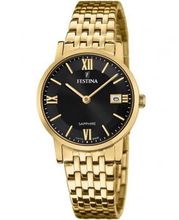 Festina Swiss Made F20021/3 Sapphire Schwarzgold Damenuhr