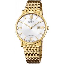 Swiss Made F20020/1 Sapphire Silver Gold men's watch