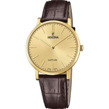 Festina Swiss Made F20016/2 Sapphire Goldfarbene Herrenuhr