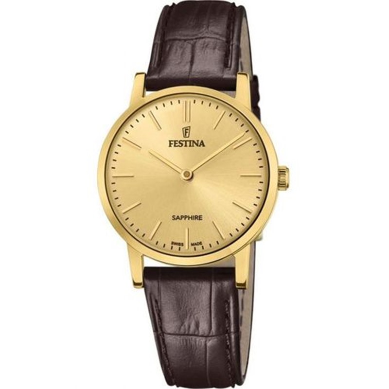 Festina Swiss Made F20017/2 Sapphire, Champagner Damenuhr