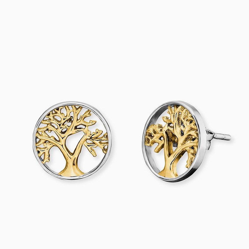 Engelsrufer Paar Ohrstecker "Lebensbaum Bicolor"