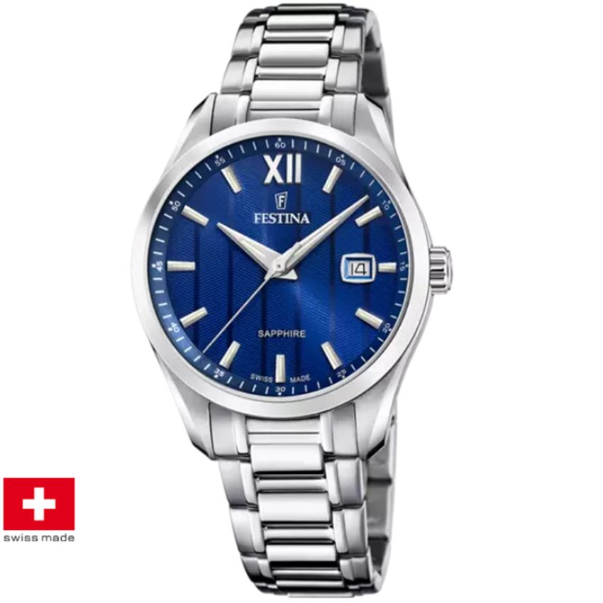 Festina F20026/2 Swiss Made Acero Klassik Herrenuhr