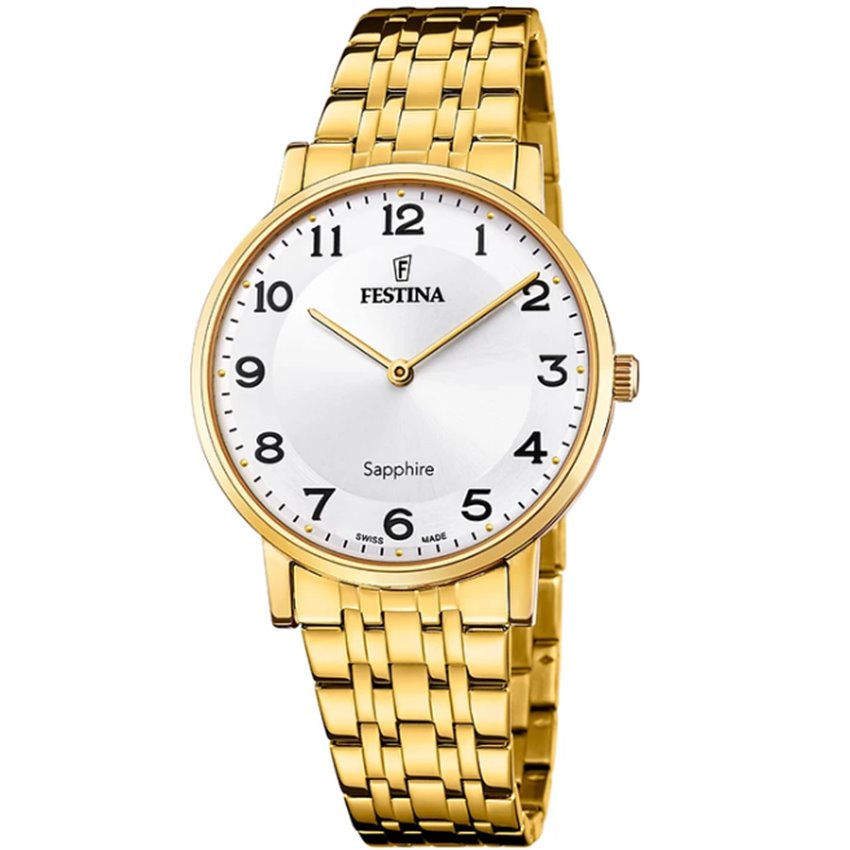 Festina F20046/1 Swiss Made Acero Klassik Herrenuhr
