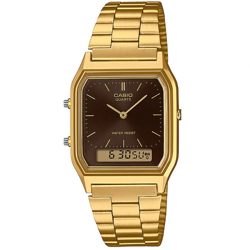 Casio Unisex AQ-230GA-5AMQYES Collection 39mm Quartz Watch in Gold