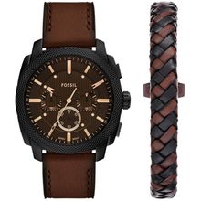 Fossil FS6102SET Machine Gents Watch & Bracelet