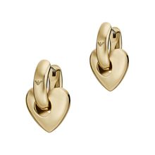 Emporio Armani Damen Ohrringe EGS3266710 – Herzform in Gold