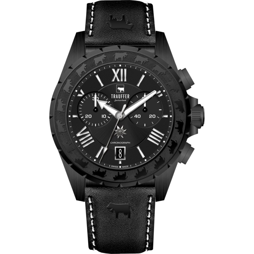 Trauffer TR-SP-02-NL-21 Black Chrono Herren Uhr