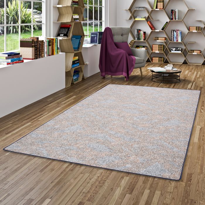 Memory - Tapis à boucles - Gris Bleu Moucheté