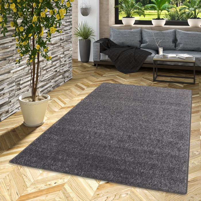 Hochflor Langflor Teppich Cottage Grau