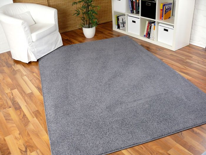 Hochflor Velours Teppich Triumph Grau in 24 Größen