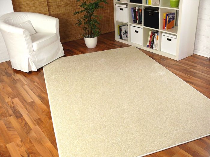 Hochflor Velours Teppich Triumph Creme in 24 Größen