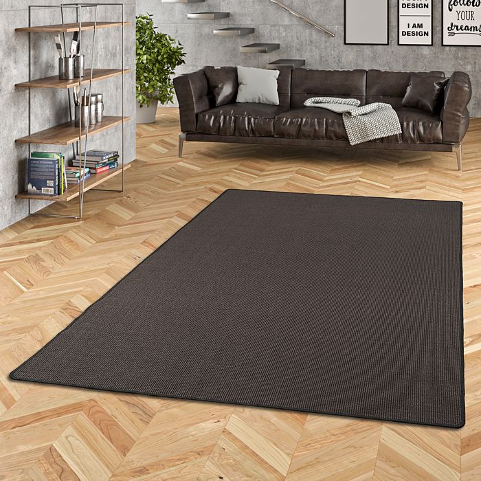 Sisal Natur Teppich Astra Schwarz
