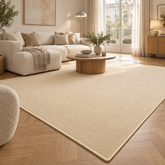 Sisal Natur Teppich Dekowe Creme