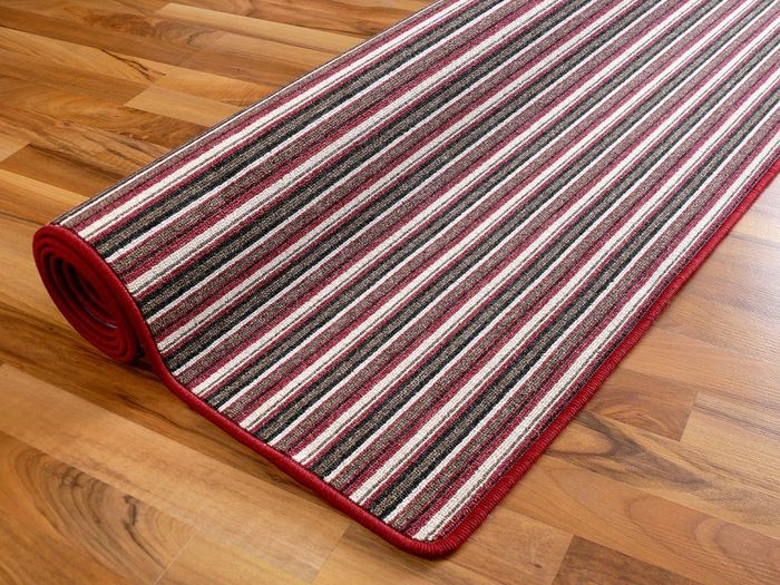 Streifenberber Teppich Rot Stripes