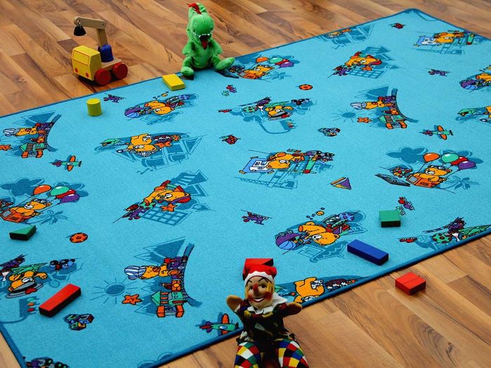 Kinder Spielteppich Bärenwelt Türkis in 24 Größen