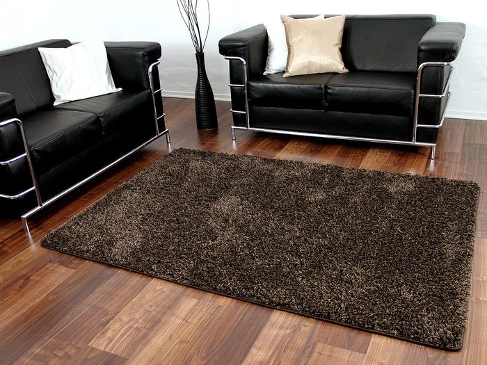 Hochflor Shaggy Teppich Dream Dunkelbraun