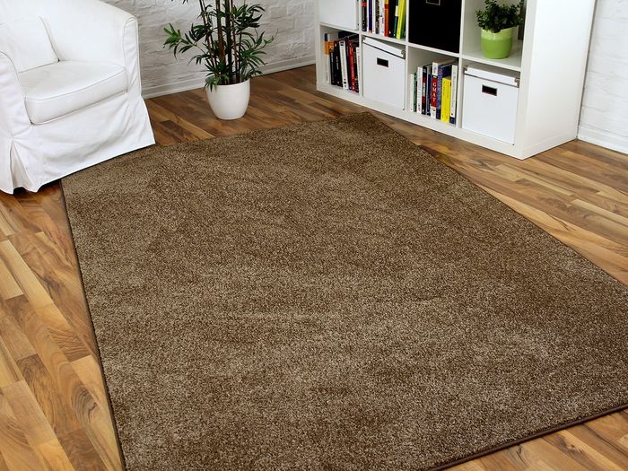 Hochflor Velours Teppich Triumph Karamell in 24 Größen