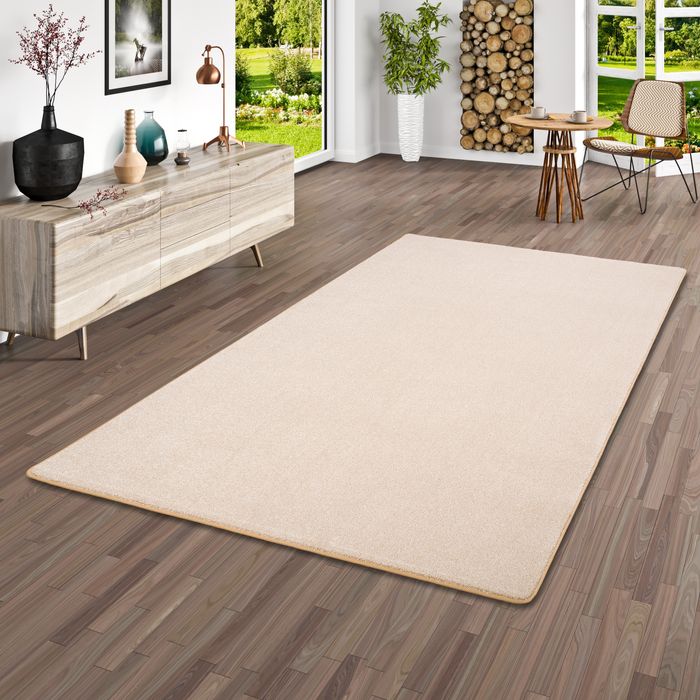 Belini - Tapis velours à poils hauts - Crème Mélange