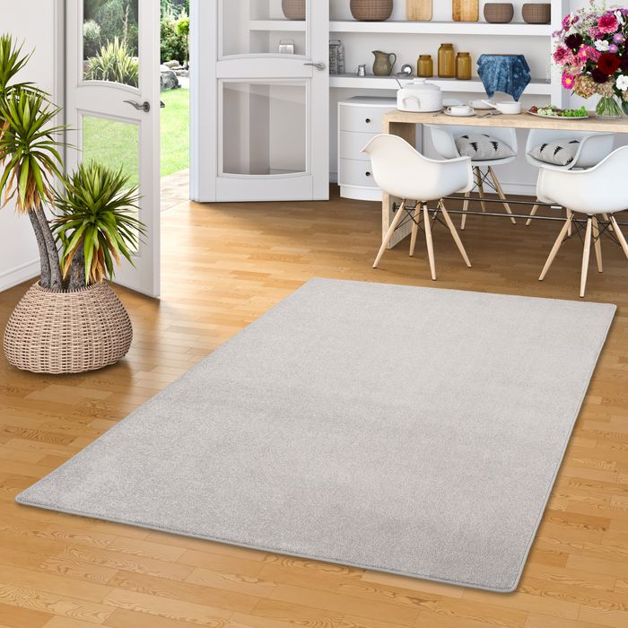 Belini - Tapis velours à poils hauts - Argent Mélange