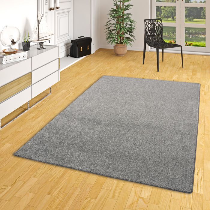 Belini - Tapis velours à poils hauts - Anthracite Mélange