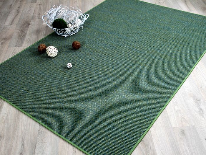Sisal Natur Teppich Astra Grün Blau Mix