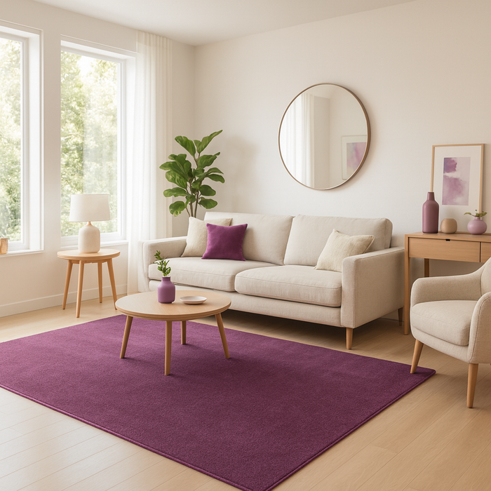 Tapis Joy Velours Lilas