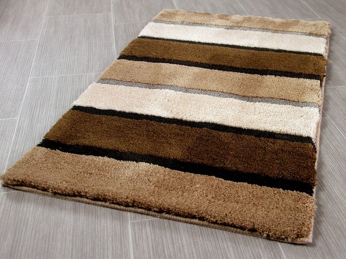 Pacific Badteppich Bali Beige Braun Streifen in 6 Größen
