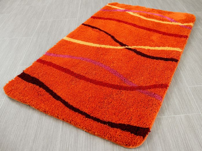 Pacific Badteppich Nevis Orange Streifen in 5 Größen
