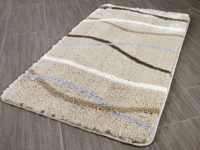 Pacific Badteppich Nevis Sandbeige Streifen in 5 Größen