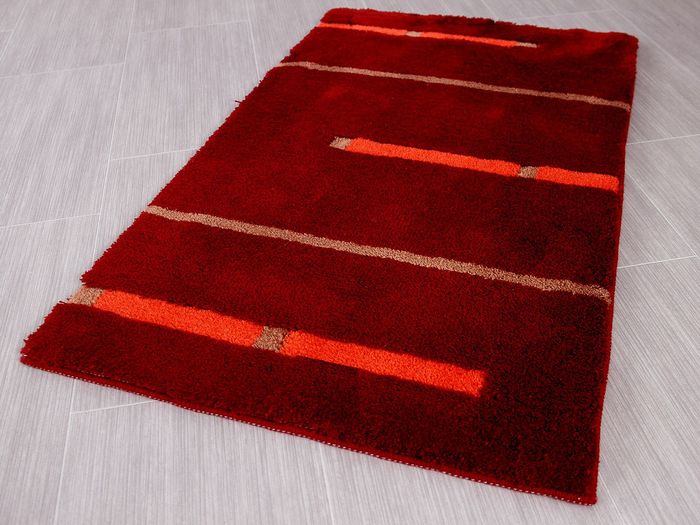 Pacific Badteppich Kabara Rot Streifen in 5 Größen