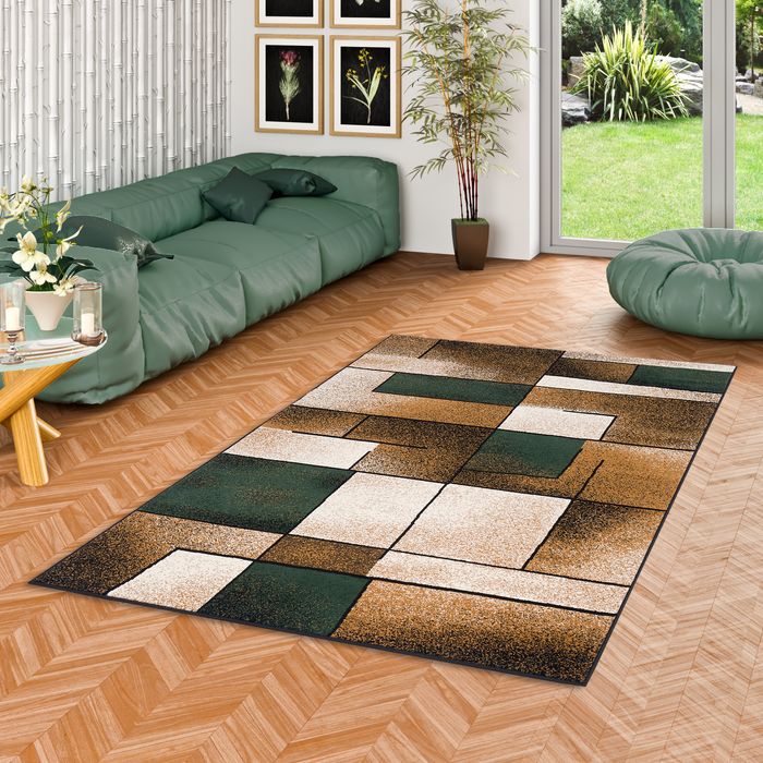 Tapis design Brilliant Beige Vert Fantasy
