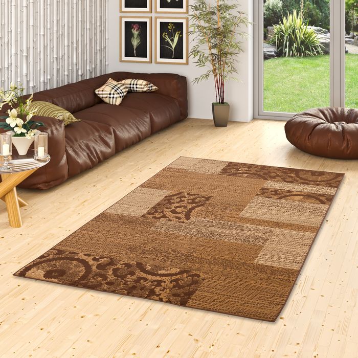 Teppich Trendline Patchwork Beige Braun