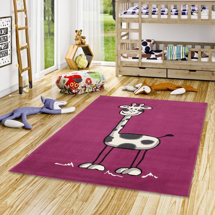 Trendline Kids - tapis pour enfant - girafe violet