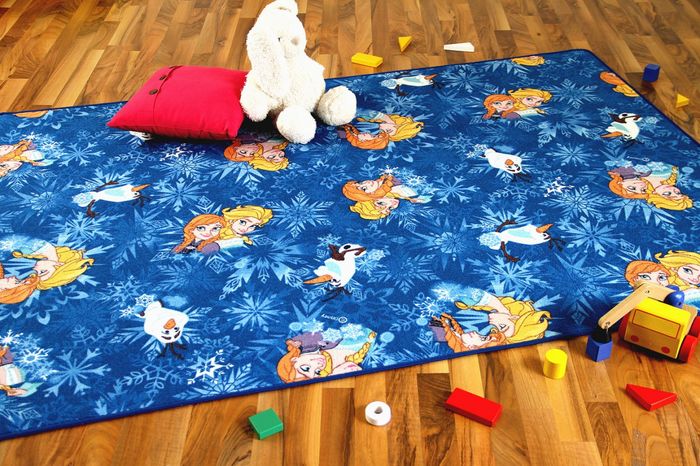 Kinder Spiel Teppich Walt Disney Frozen Blau